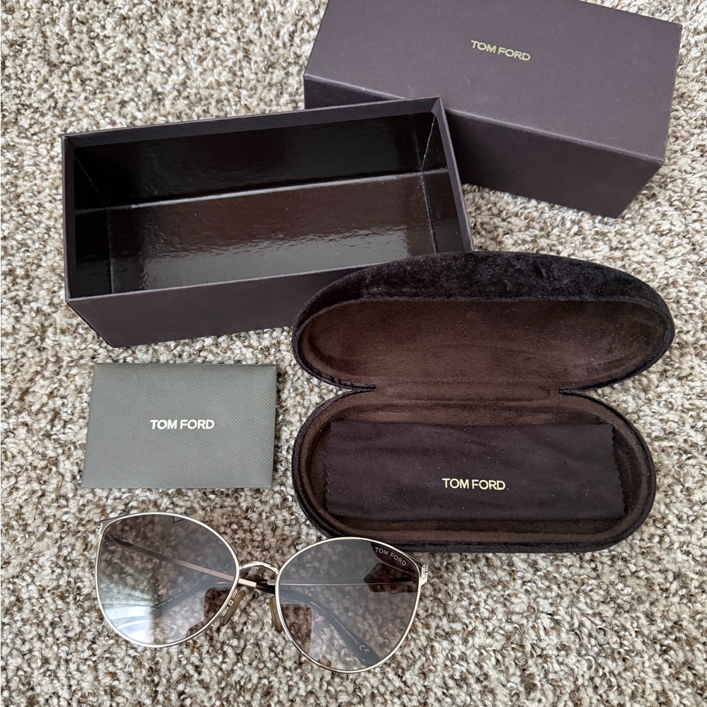 Tom Ford Zeila Cat Eye Sunglasses - Silver, Brown, Pink